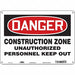 Safety Sign 10 inx14 in Aluminum