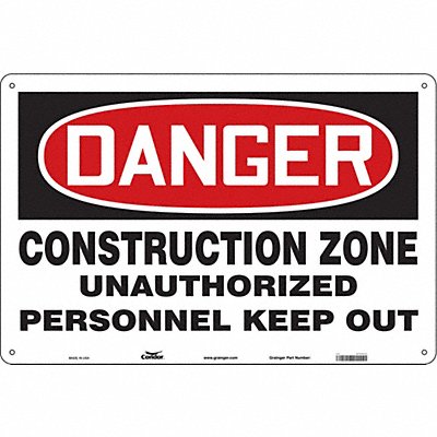 Safety Sign 24 in x 36 in Polyethylene