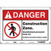 Safety Sign 10 in x 14 in Polyethylene