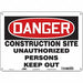 Safety Sign 10 in x 14 in Aluminum