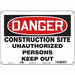 Safety Sign 10 inx14 in Polyethylene