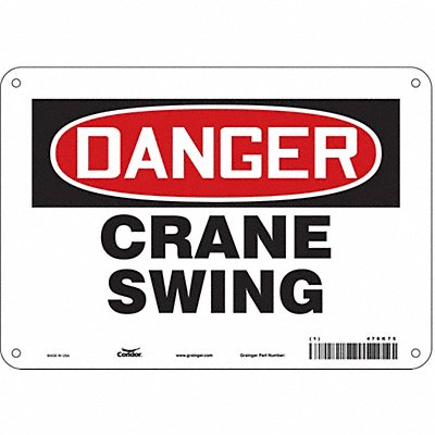 Safety Sign 7 in x 10 in Polyethylene