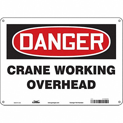 Safety Sign 10 in x 14 in Aluminum
