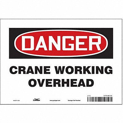 Safety Sign 7 in x 10 in Vinyl