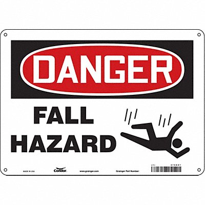 J8678 Safety Sign 10 inx14 in Aluminum