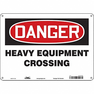 J8679 Safety Sign 10 in x 14 in Polyethylene
