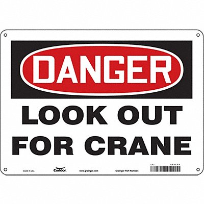 Safety Sign 10 in x 14 in Aluminum