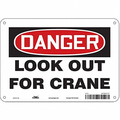 Safety Sign 7 in x 10 in Polyethylene