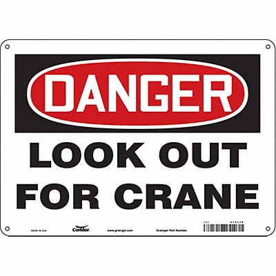 Safety Sign 10 inx14 in Polyethylene