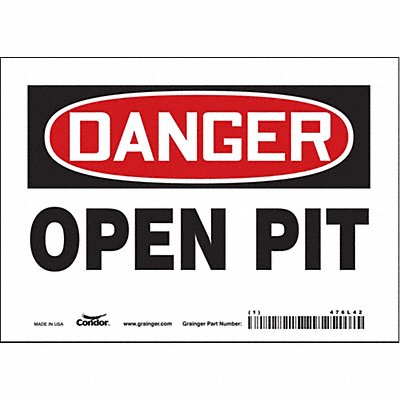 Safety Sign 5 in x 7 in Vinyl