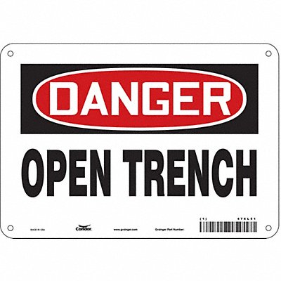 Safety Sign 7 inx10 in Polyethylene