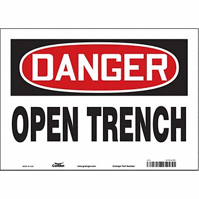 Safety Sign 10 in x 14 in Vinyl