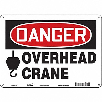 Safety Sign 10 in x 14 in Polyethylene