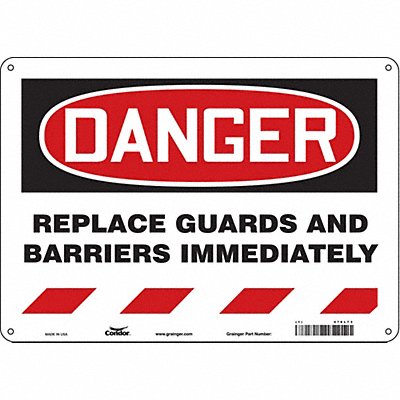 Safety Sign 10 inx14 in Aluminum