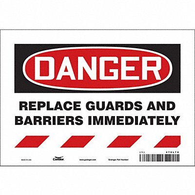 Safety Sign 7 in x 10 in Vinyl
