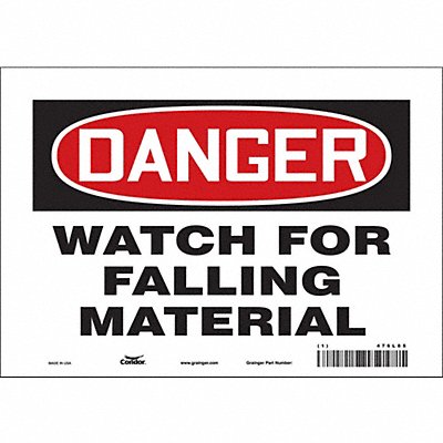 Safety Sign 7 in x 10 in Vinyl