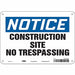 Safety Sign 7 inx10 in Polyethylene