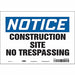 Safety Sign 7 in x 10 in Vinyl