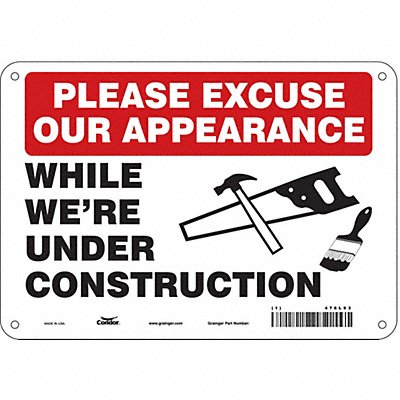 Safety Sign 7 in x 10 in Aluminum