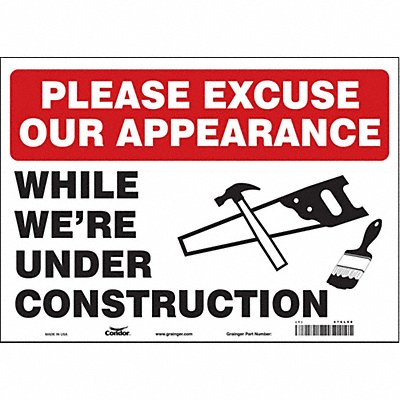 Safety Sign 10 inx14 in Vinyl