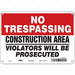 Safety Sign 7 in x 10 in Polyethylene