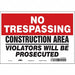 Safety Sign 7 in x 10 in Vinyl