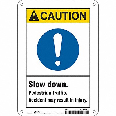 Safety Sign 10 inx7 in Aluminum