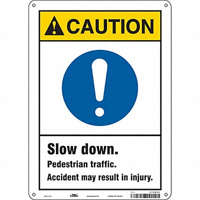 Safety Sign 14 inx10 in Polyethylene