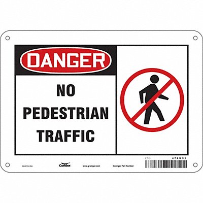 Safety Sign 7 inx10 in Polyethylene