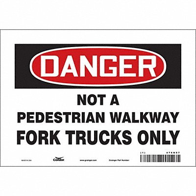 Safety Sign 7 inx10 in Vinyl