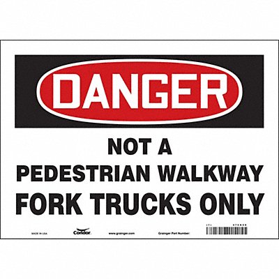 Safety Sign 10 inx14 in Vinyl