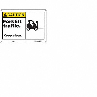 Safety Sign 10 in x 14 in Polyethylene