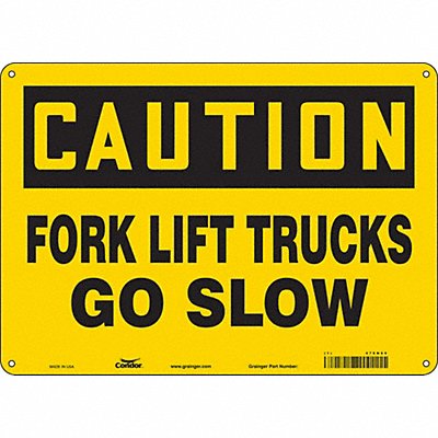 Safety Sign 10 in x 14 in Aluminum