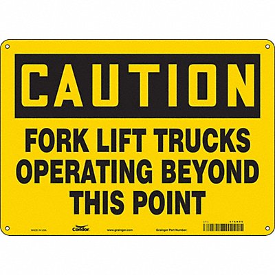 Safety Sign 10 inx14 in Aluminum