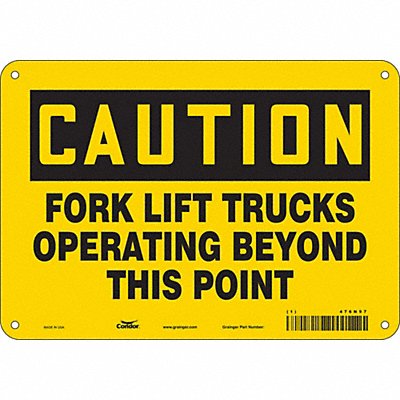 Safety Sign 7 inx10 in Polyethylene