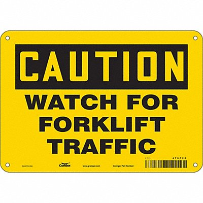 Safety Sign 7 in x 10 in Aluminum