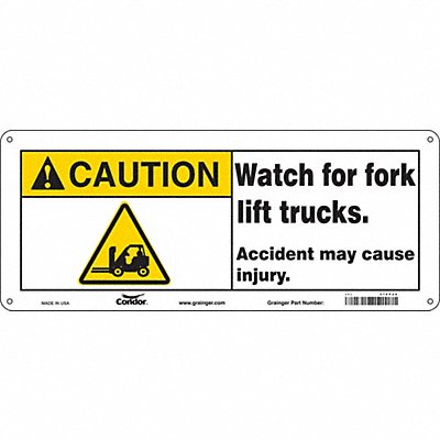 Safety Sign 7 in x 17 in Aluminum