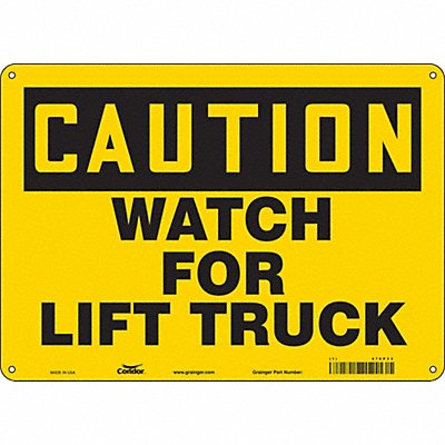Safety Sign 10 in x 14 in Aluminum