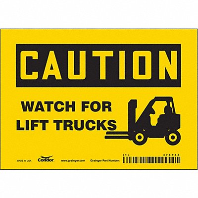 J6972 Safety Sign 5 inx7 in Vinyl