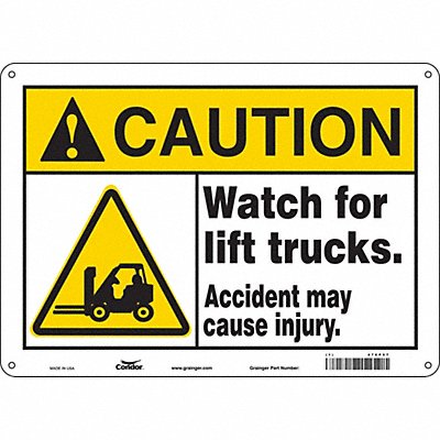 Safety Sign 10 in x 14 in Aluminum