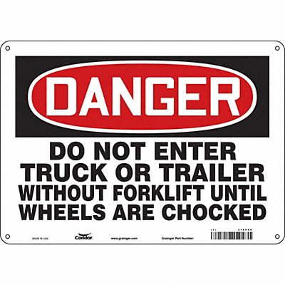 Safety Sign 10 inx14 in Polyethylene