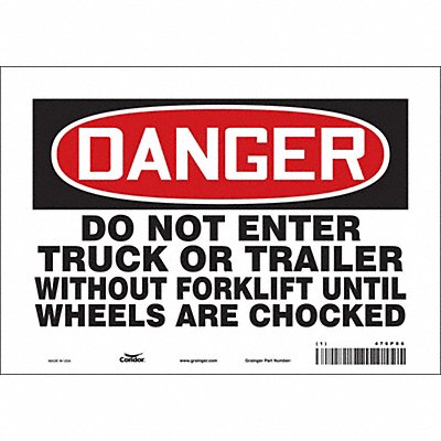 Safety Sign 7 in x 10 in Vinyl