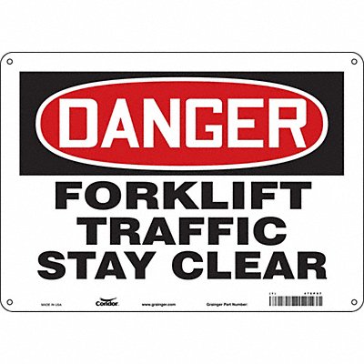 Safety Sign 10 in x 14 in Polyethylene