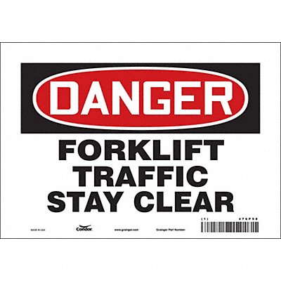 Safety Sign 7 in x 10 in Vinyl