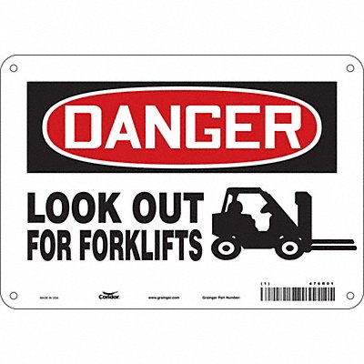 Safety Sign 7 in x 10 in Aluminum