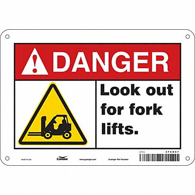 Safety Sign 7 in x 10 in Aluminum
