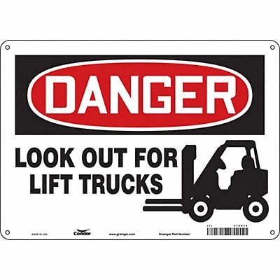 Safety Sign 10 in x 14 in Aluminum