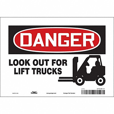 Safety Sign 7 inx10 in Vinyl