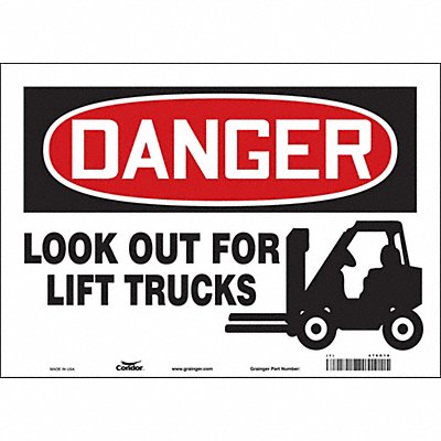 Safety Sign 10 in x 14 in Vinyl