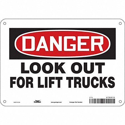 Safety Sign 7 in x 10 in Aluminum